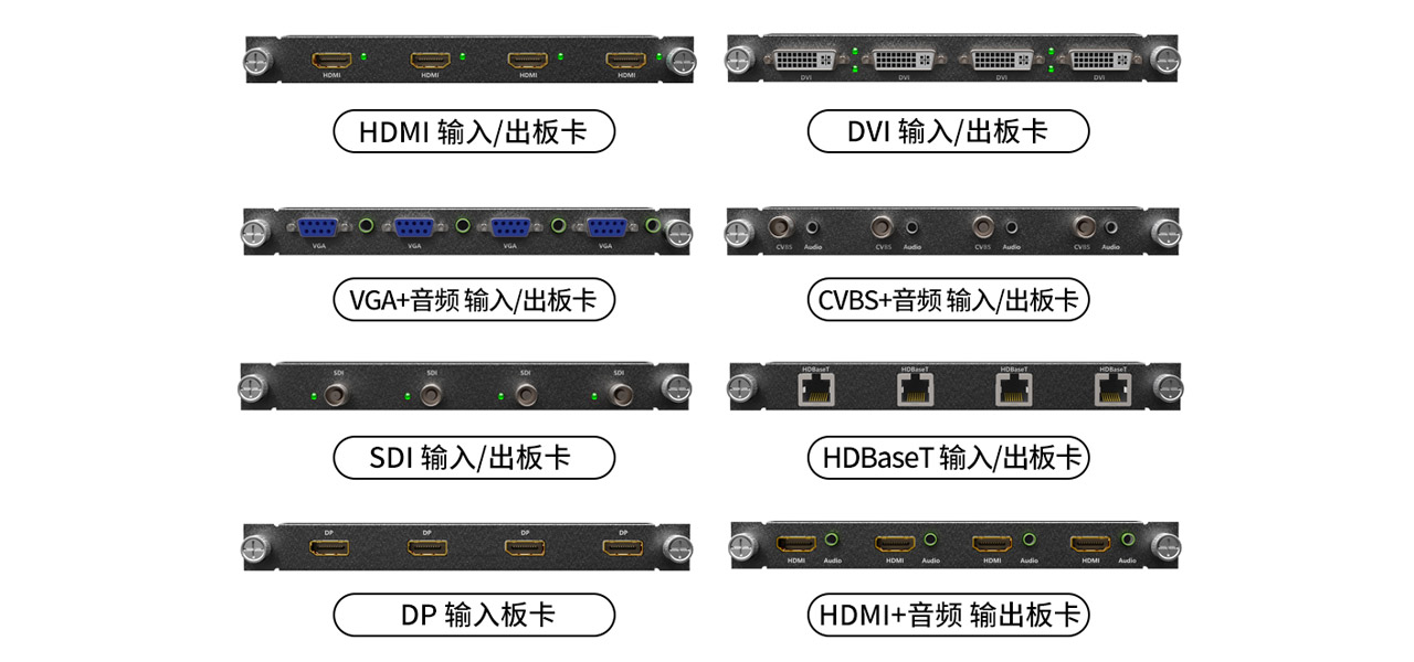 麥森特有縫混合HDMI輸入輸出板卡,VGA接口，DVI接口,DP接口,SDI輸入輸出板卡,CVBS接口,hdbaset接口，video輸入輸出板卡